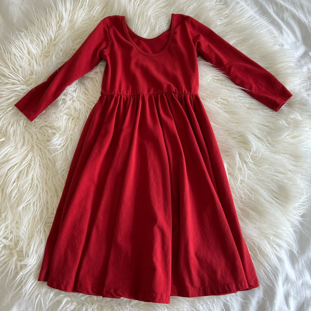 Alice and Ames long sleeve ballet dress in red